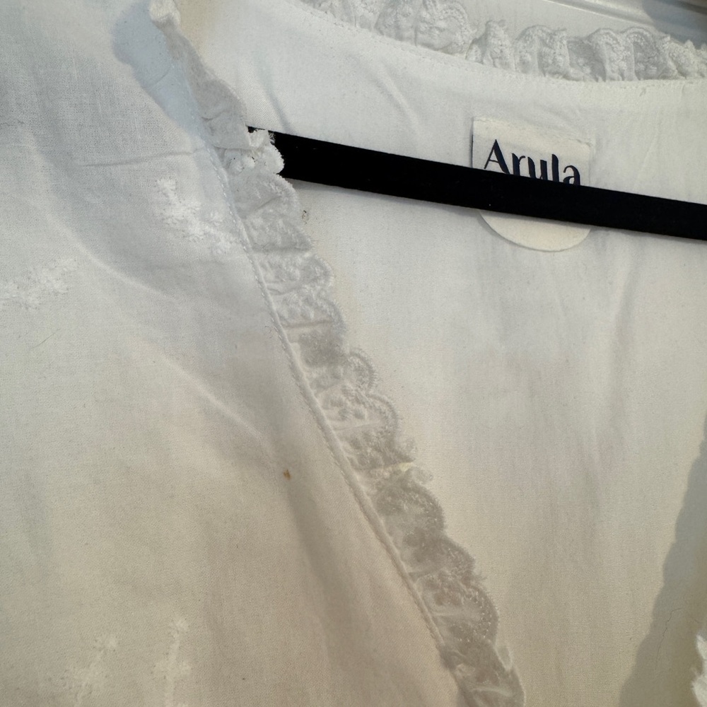 Arula Ruffle Embroidered Tie Front Tank - Picture 6 of 6